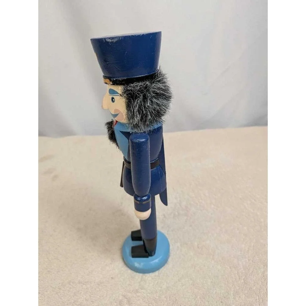 Wooden‎ Blue Soldier Nutcracker Vintage Festive Christmas Decor